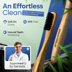 BPA-free eco-friendly bamboo toothbrush for adults