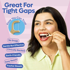 Floss picks made from straw wheat blend material