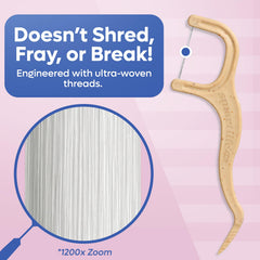 Floss picks designed for tight teeth gaps and debris removal