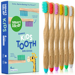 SmartLifeco Kids Bamboo Toothbrushes 6-pack cover image
