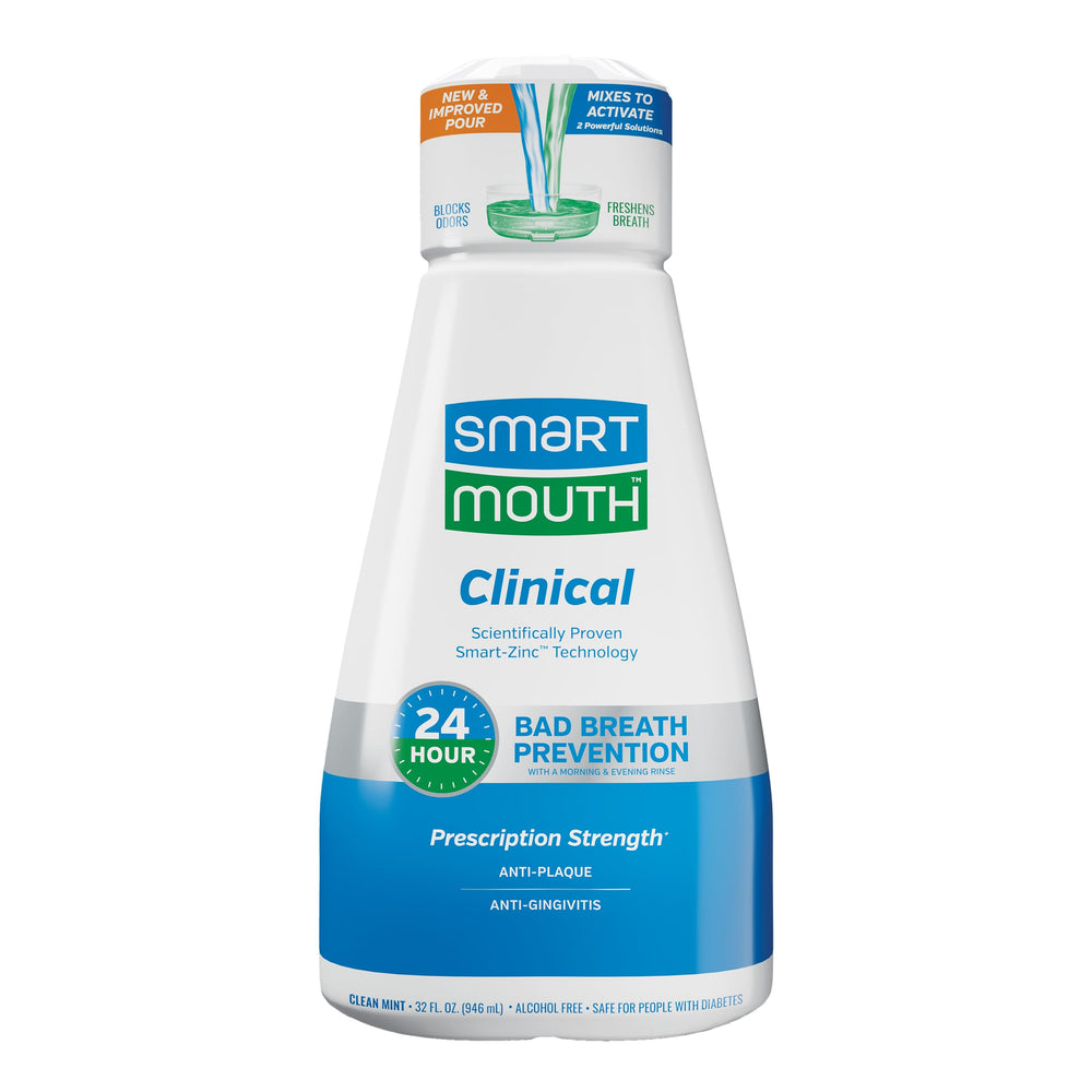 SmartMouth Clinical DDS Activated Oral Rinse 32oz bottle front view