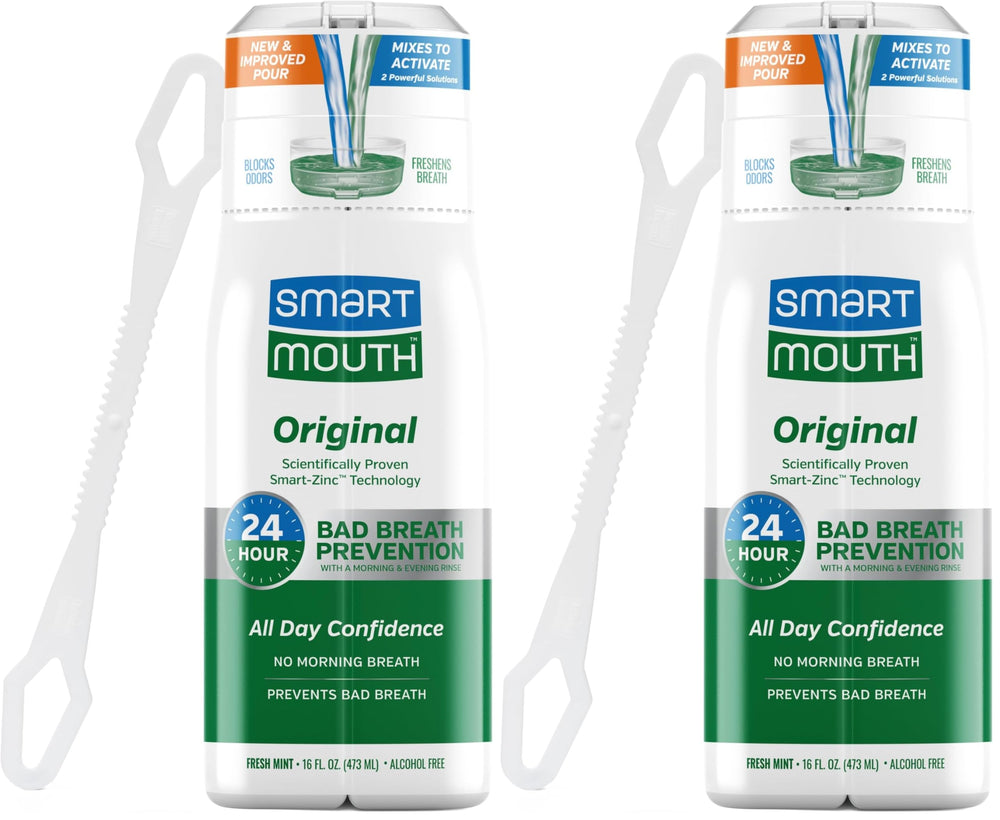 SmartMouth Original Activated Mouthwash bottle with mint flavor in a 2-pack