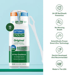 Minty fresh mouthwash splash representing mint flavor