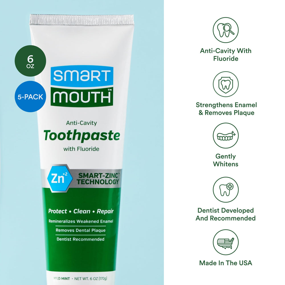 Toothpaste being squeezed onto a toothbrush