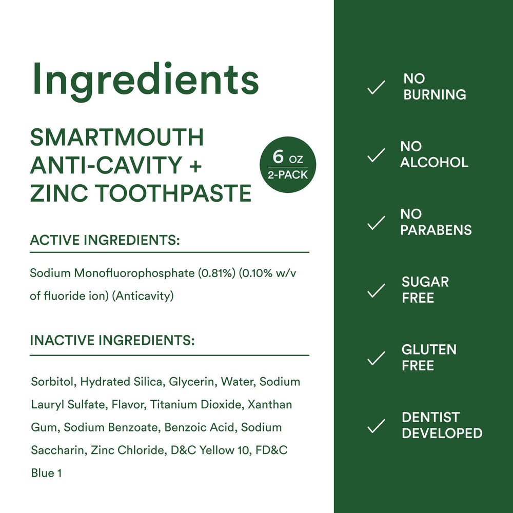 Mild mint flavor and alcohol-free formula