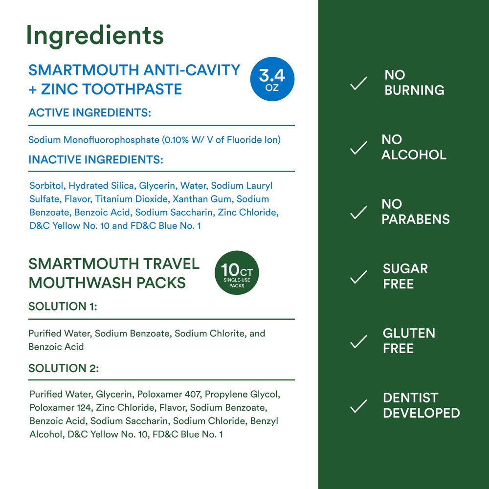 Fresh breath with SmartMouth product on table