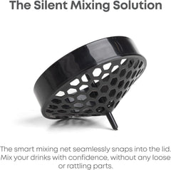 Smartshake bottle is freezer, dishwasher, and microwave safe for versatile use.