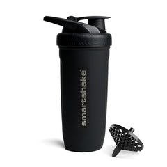 Smartshake Reforce stainless steel bottle front view highlights rugged durability for gym use