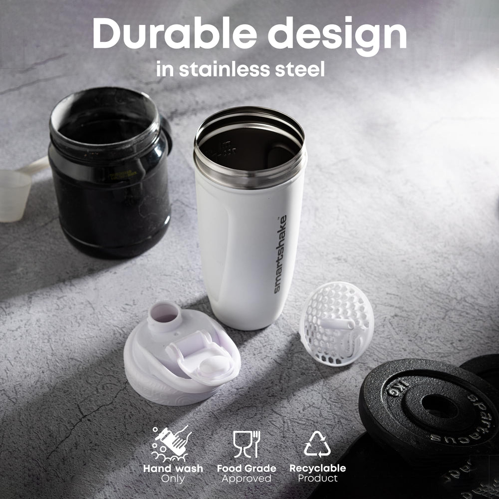 Smartshake Rockband Reforce lid close-up emphasizing reliable seal and BPA-free materials