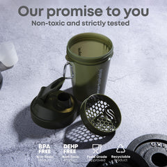 Smartshake wide opening simplifies cleaning and ingredient refills after workouts