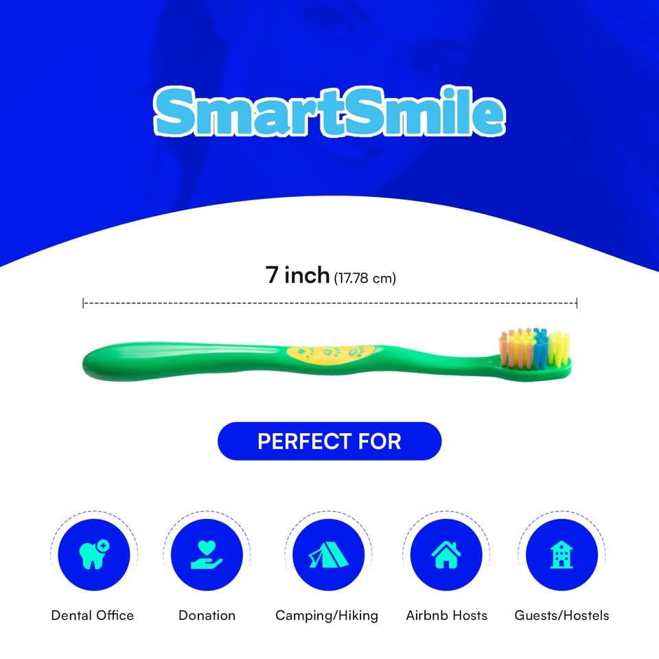 Close-up of the compact head toothbrush for smaller mouths