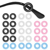 Black silicone eyeglass ear grips for glasses temple tips