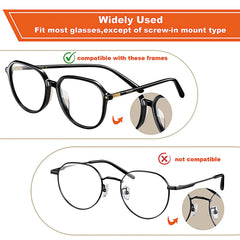 Frames compatibility: flat optical, TR-90, TR-100