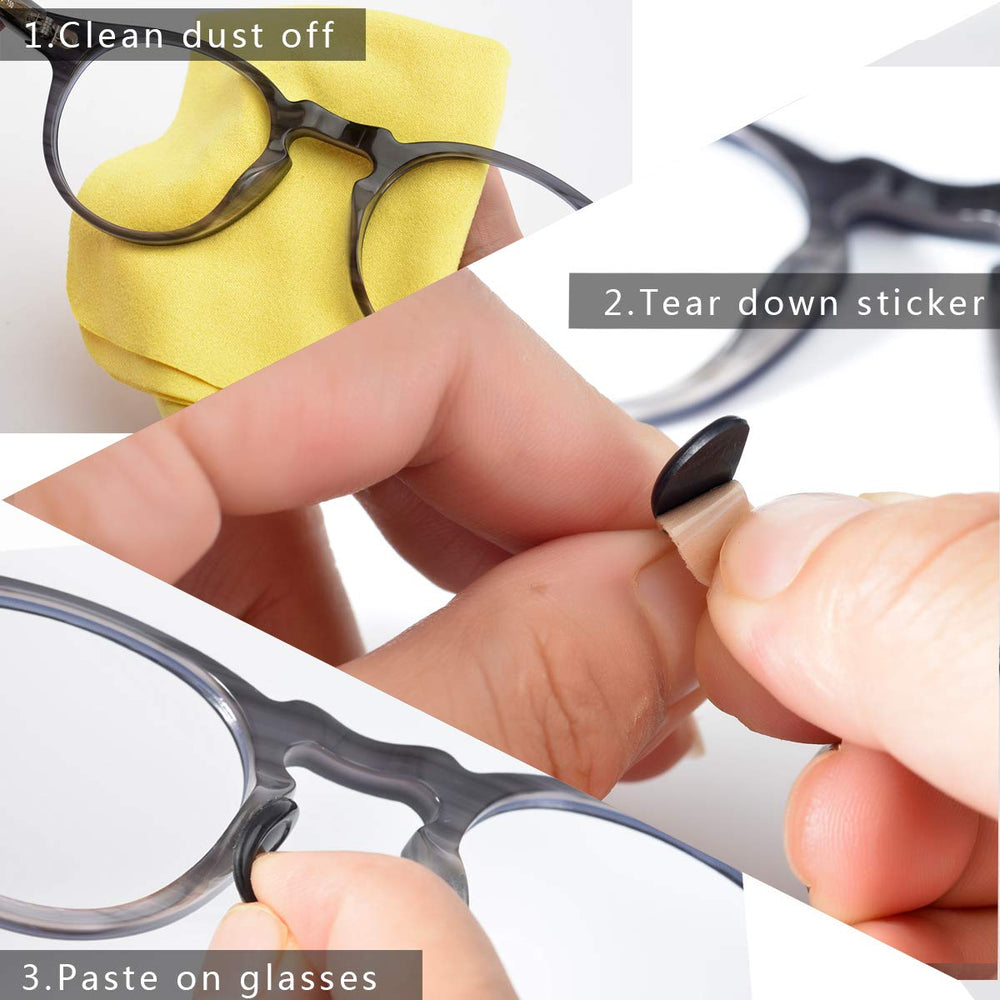Self-adhesive silicone nose pads for glasses anti-slip