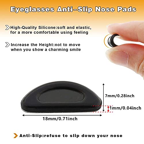 Soft 1mm silicone nose pads for comfort
