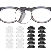 SMARTTOP 20-Pair Nose Pads kit with black and clear silicone pads