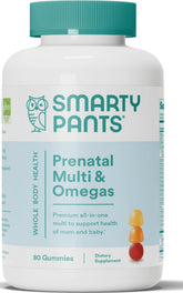 SmartyPants front packaging showing prenatal gummy bottle and brand