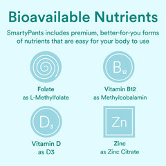 SmartyPants prenatal gummies on breakfast table, depicts daily routine fit