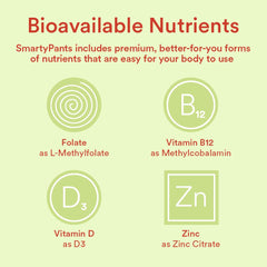 SmartyPants gummies beside fruit to indicate flavor inspiration and portion