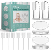 SmilBoxy 105-piece baby tongue cleaner set in a box