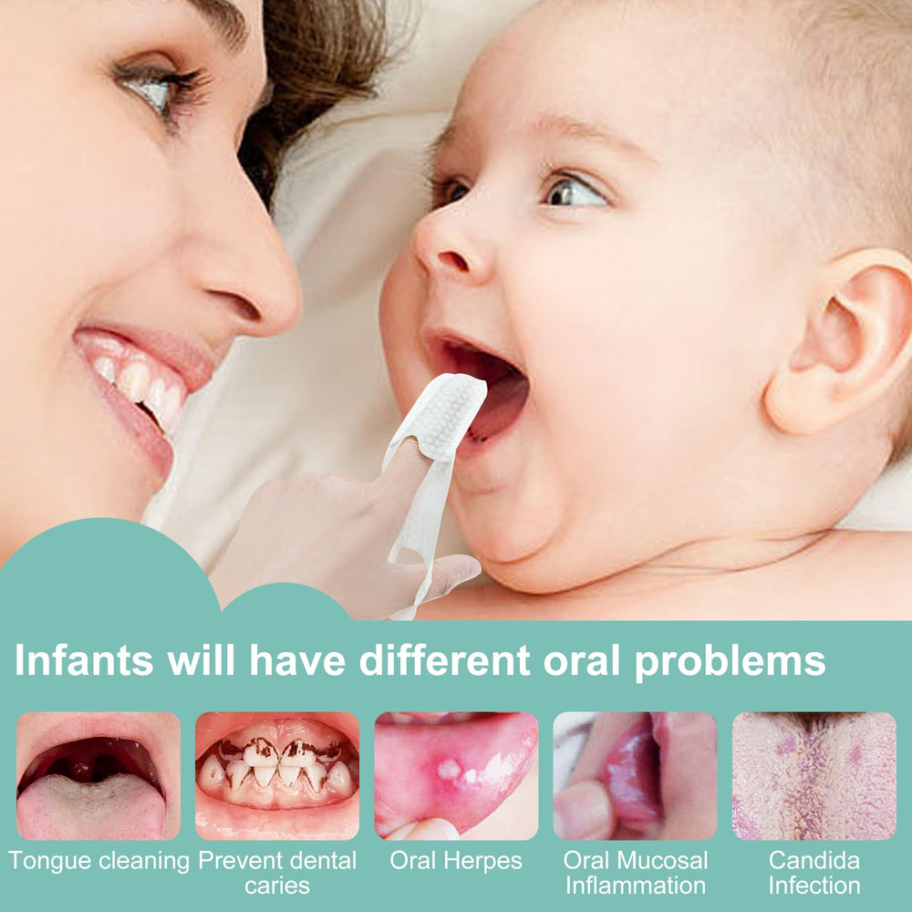 Baby mouth cleaner cleaning gums and tongue