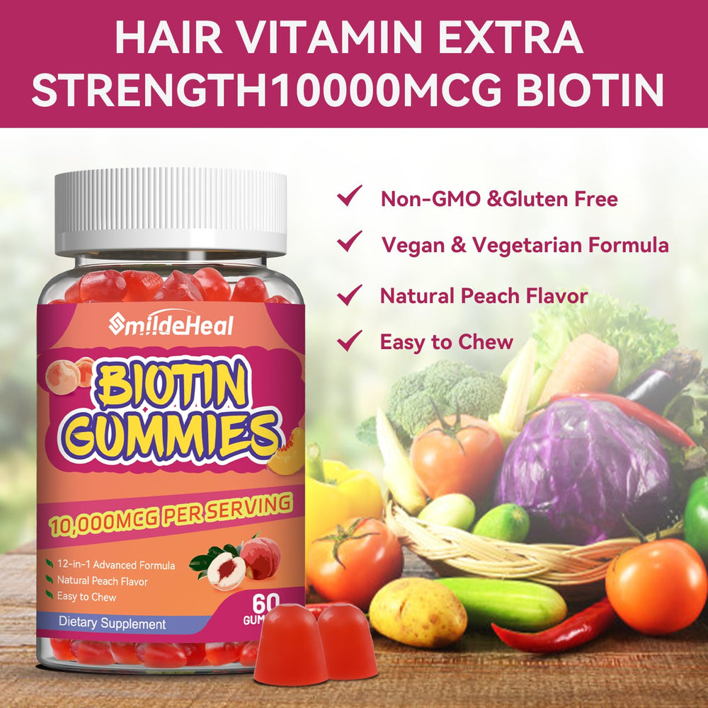 Daily serving of 10,000 mcg Biotin gummies