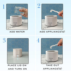 Compact travel-friendly ultrasonic cleaner