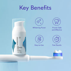 Demonstration of applying whitening gel with toothbrush