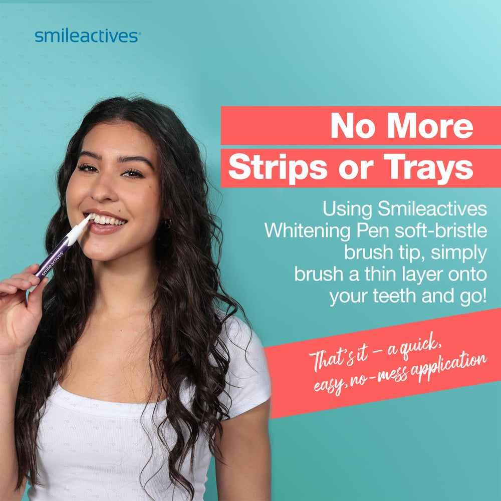 Mint-flavored whitening results with a bright smile