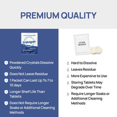 American-made SmileAgain cleaner powder packaging