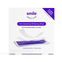 Box of SmileDirectClub fast dissolving whitening strips - 18 count