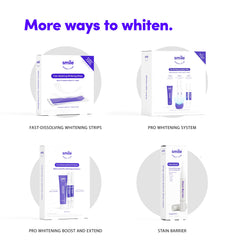 Before and after whitening results comparison