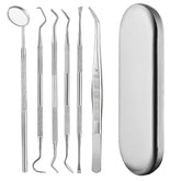 SMILEHEVEN 6-piece teeth cleaner tool kit with metal case
