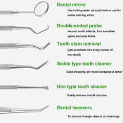 Sickle-shaped teeth cleaner tool