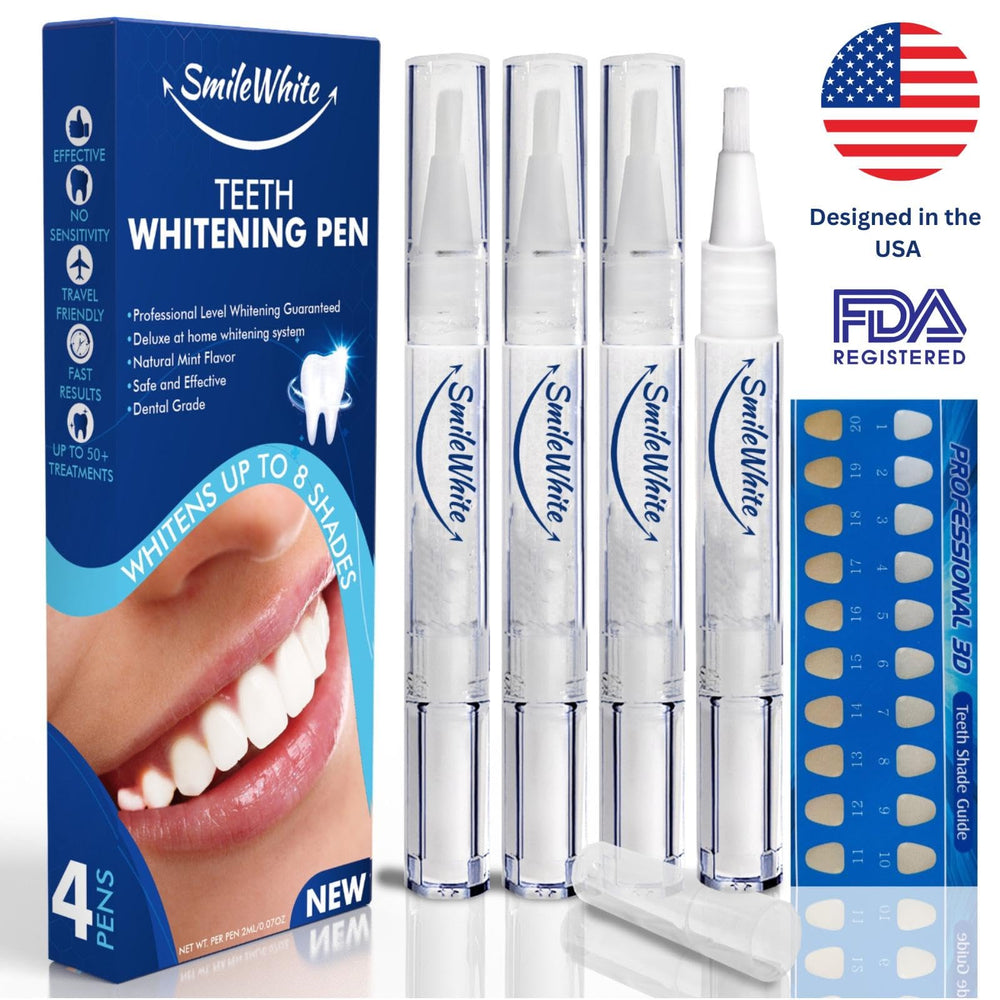 Before and after whitening results with SmileWhite