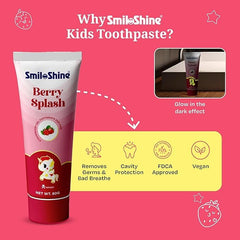 SmiloShine Unicorn Gel Toothpaste for Kids Bubble Gum flavor – front packaging