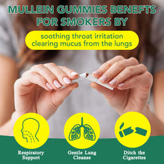 Smokers' lung care gummies displayed with packaging