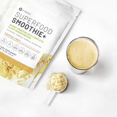 Glass of Tropical Fruit Smoothie prepared with IT WORKS Smoothie+