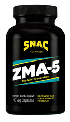 SNAC ZMA-5 Sleep Aid Supplement bottle with 90 veggie capsules