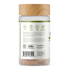 Bottle showing 90 capsules and 30 servings per bottle