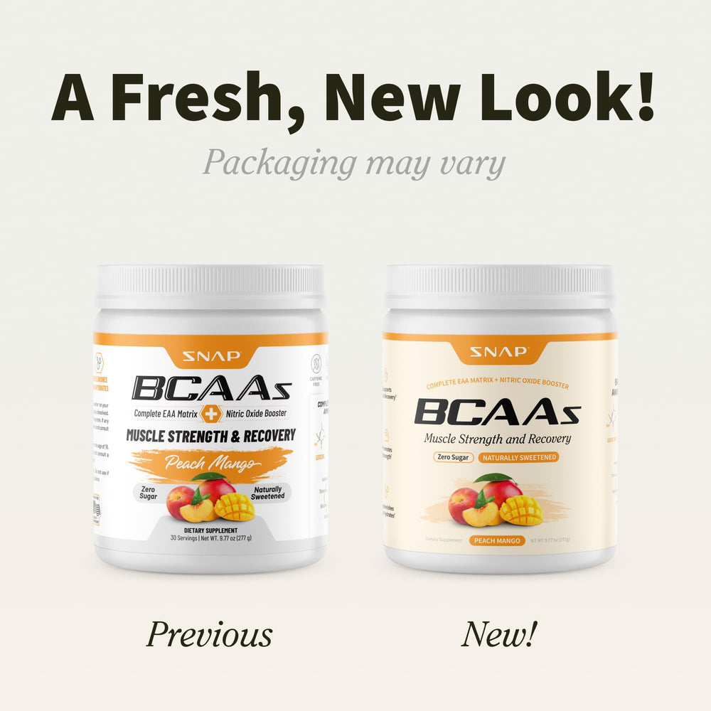 Energy boost concept with BCAA powder