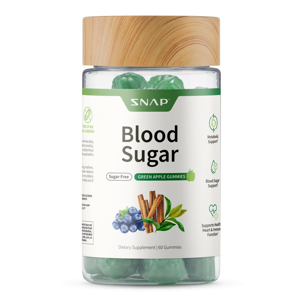 Snap Supplements Blood Sugar Gummies bottle front view