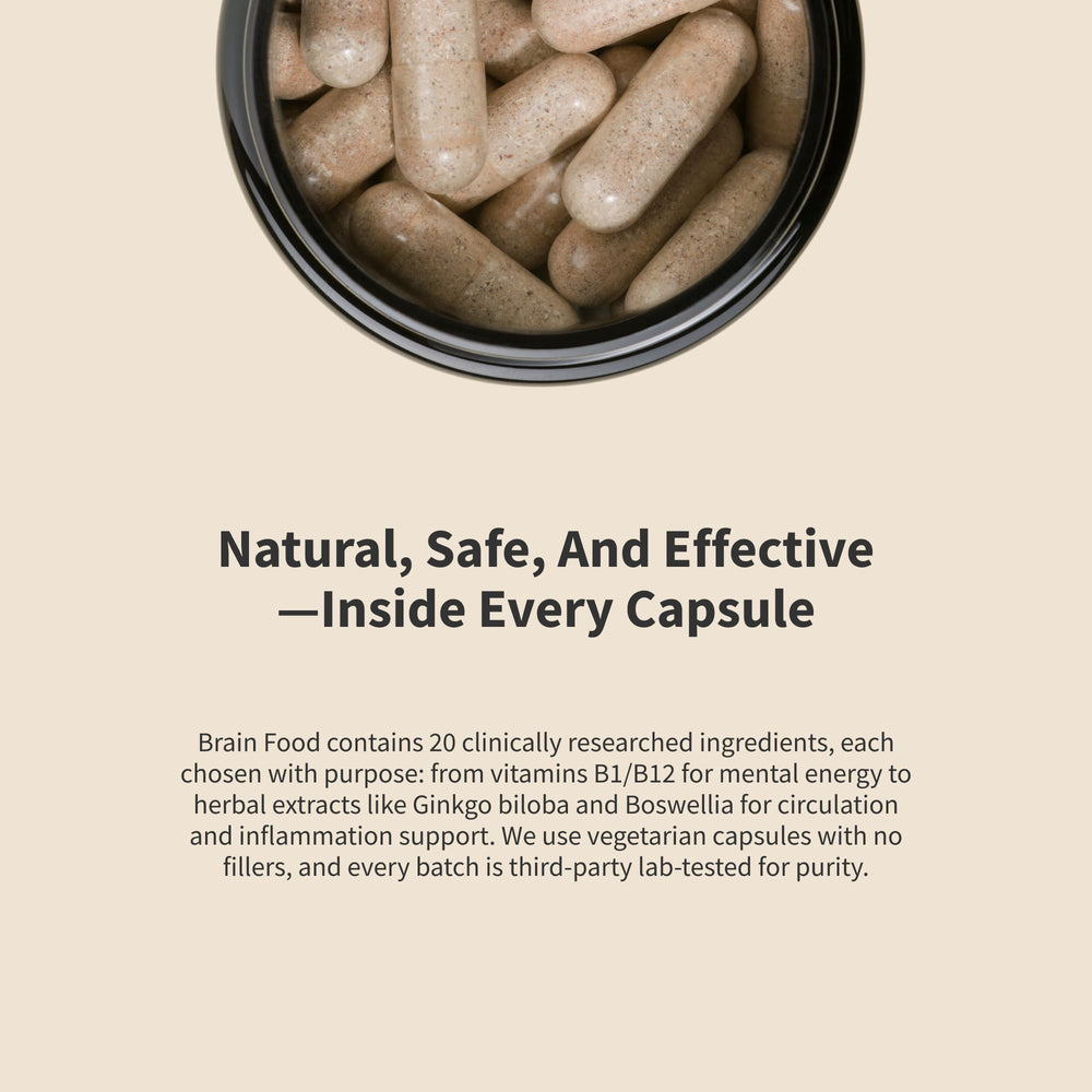 Brain health themed packaging artwork