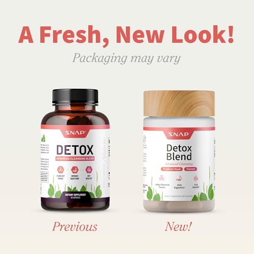 Bottle display of Snap Supplements Detox Cleanse Capsules