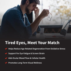 Morning routine showing taking one eye health capsule