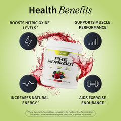 Snap Supplements ingredient close-up shows arginine and beta-alanine contributions for performance