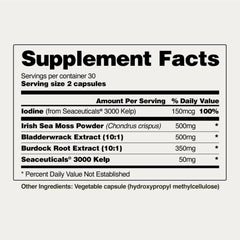 Graphic highlighting natural iodine from marine algae in the formula