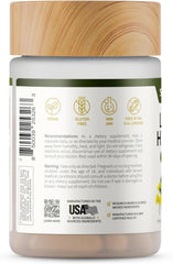 Label showing vegan, gluten-free, non-GMO attributes