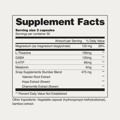 Snap Supplements logo on Sleep Aid packaging