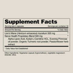 Plant-based wellness formula bottle on white background